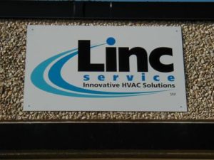 Link Services Building Sign Flat Metal Building Signage