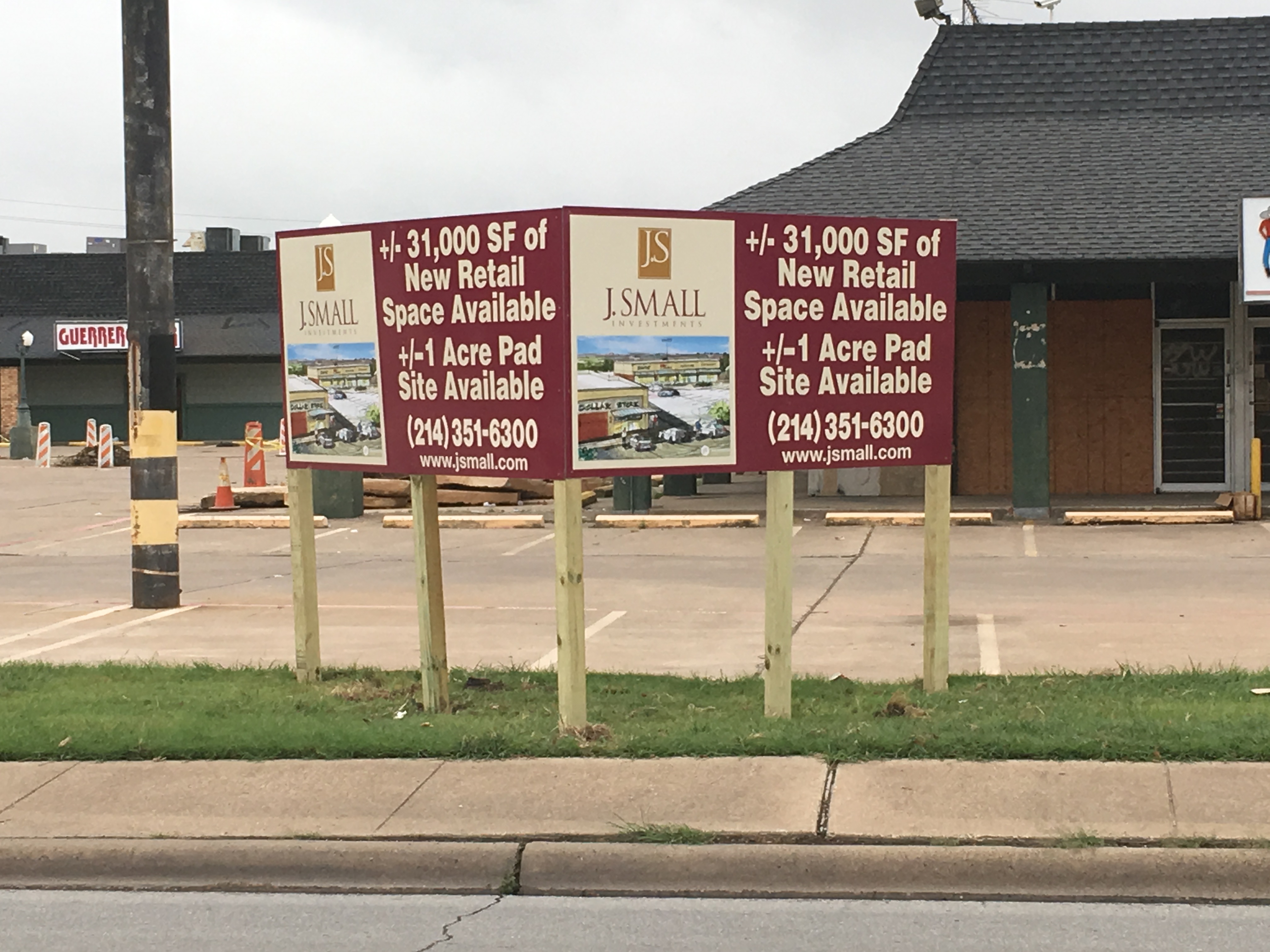 V-Shaped “For Lease” Sign